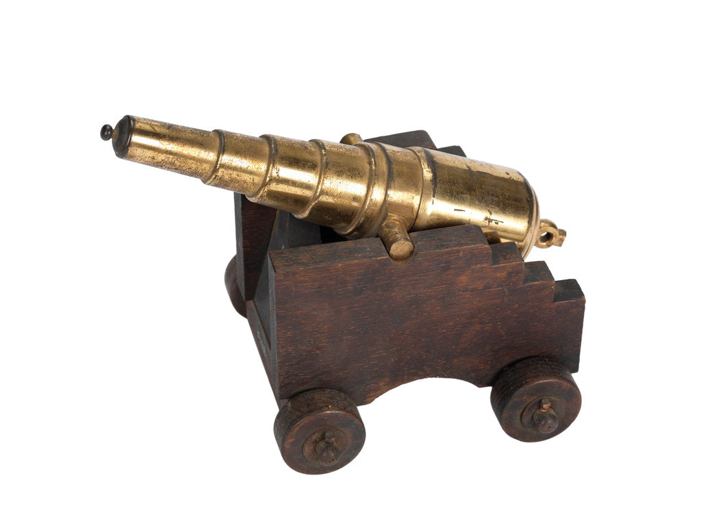 Detail of Ordnance model; Gun model by unknown