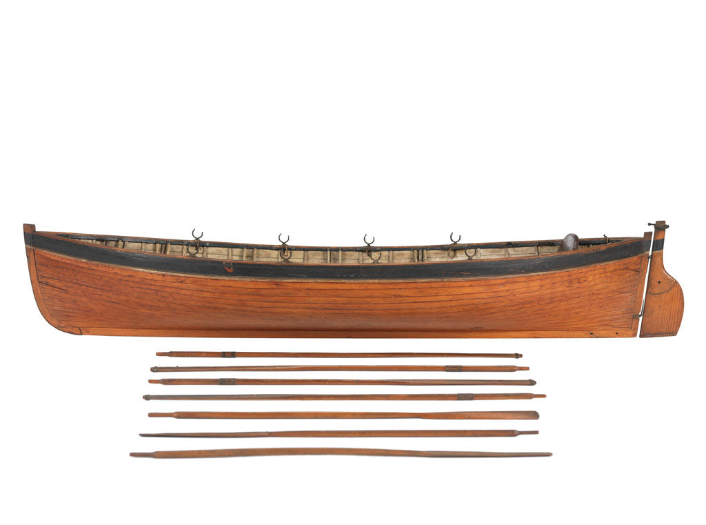 Detail of Full hull model; Plank-on-frame by unknown