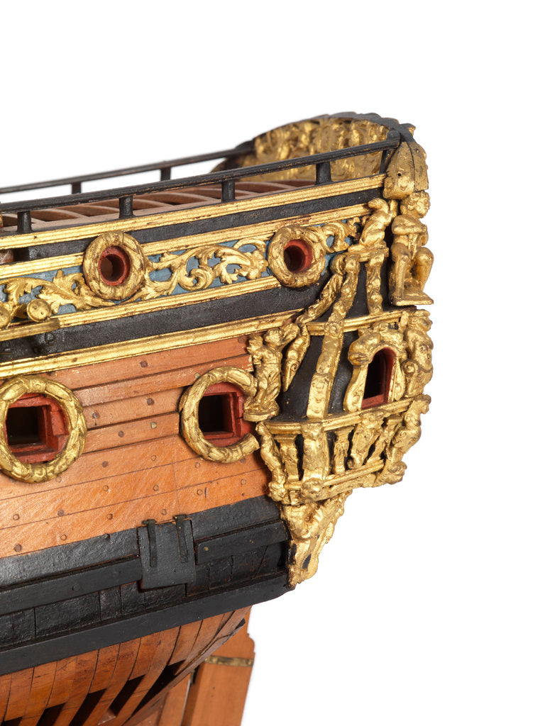 Detail of Contemporary full hull model of the 'Mordaunt' by unknown