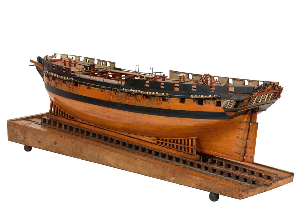 Detail of Model of a 36 gun frigate by unknown