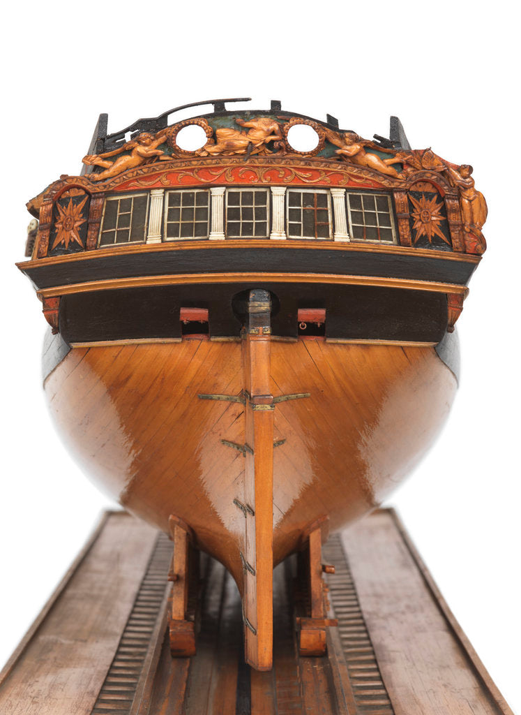Detail of Model of a 36 gun frigate by unknown