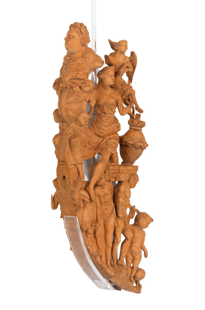 Detail of Figurehead model of First Rate 100-gun warship HMS 'Victory' (1765) by William Savage