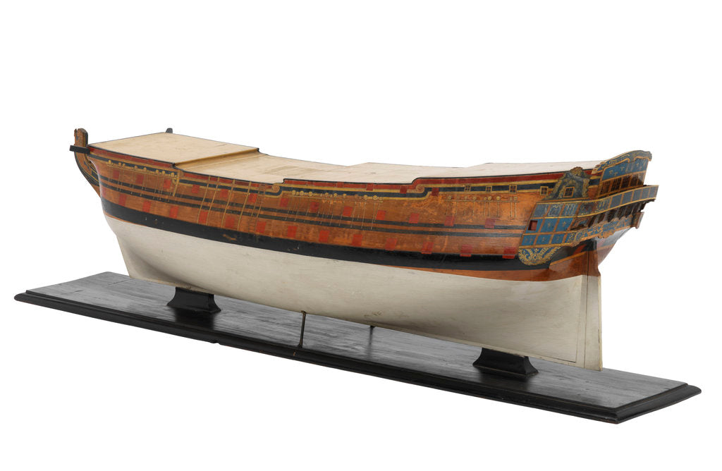 Detail of Third rate warship 'Magnanime' (Fr, 1744) 70 guns by unknown