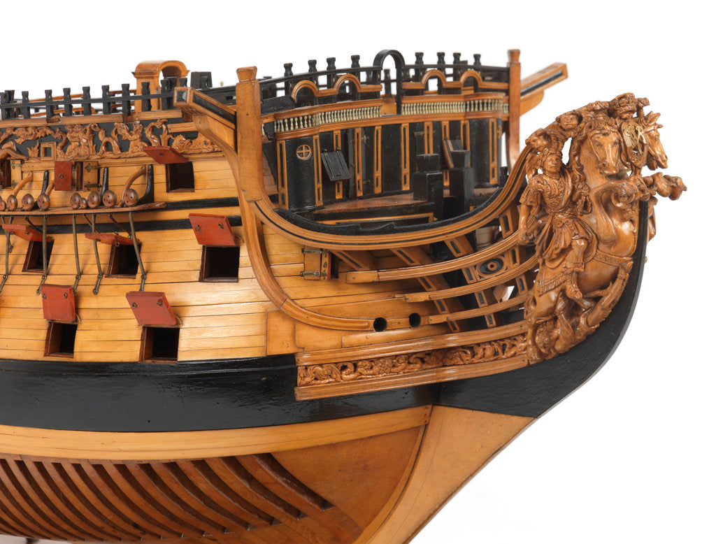 Detail of The first rate warship 'Royal William' (1719) 100-guns by unknown