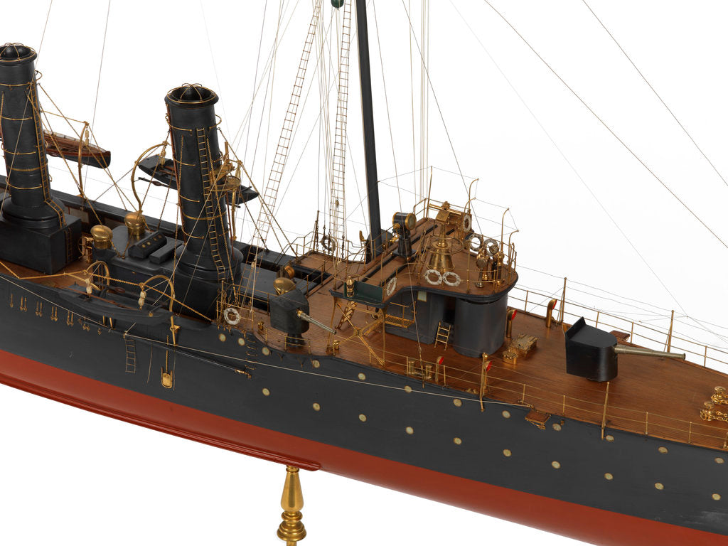 Detail of Warship and dispatch vessel 'Mogami' (1908) by unknown