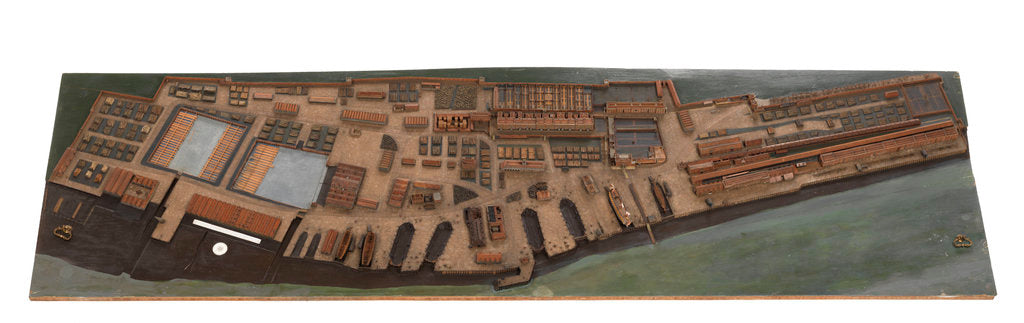 Detail of Topographical model of Chatham Dockyard, 1772-1774 by William Phillips