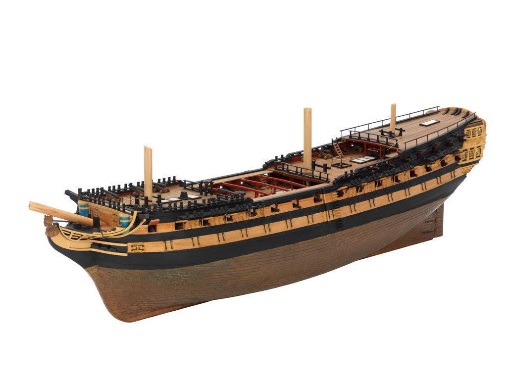 Detail of 80-gun two decker HMS 'Foudroyant' (1798) by Edgar Albert Benford