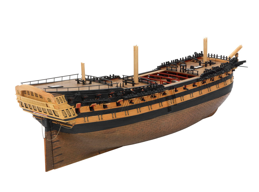 Detail of 80-gun two decker HMS 'Foudroyant' (1798) by Edgar Albert Benford