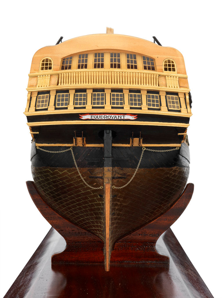 Detail of 80-gun two decker HMS 'Foudroyant' (1798) by Edgar Albert Benford