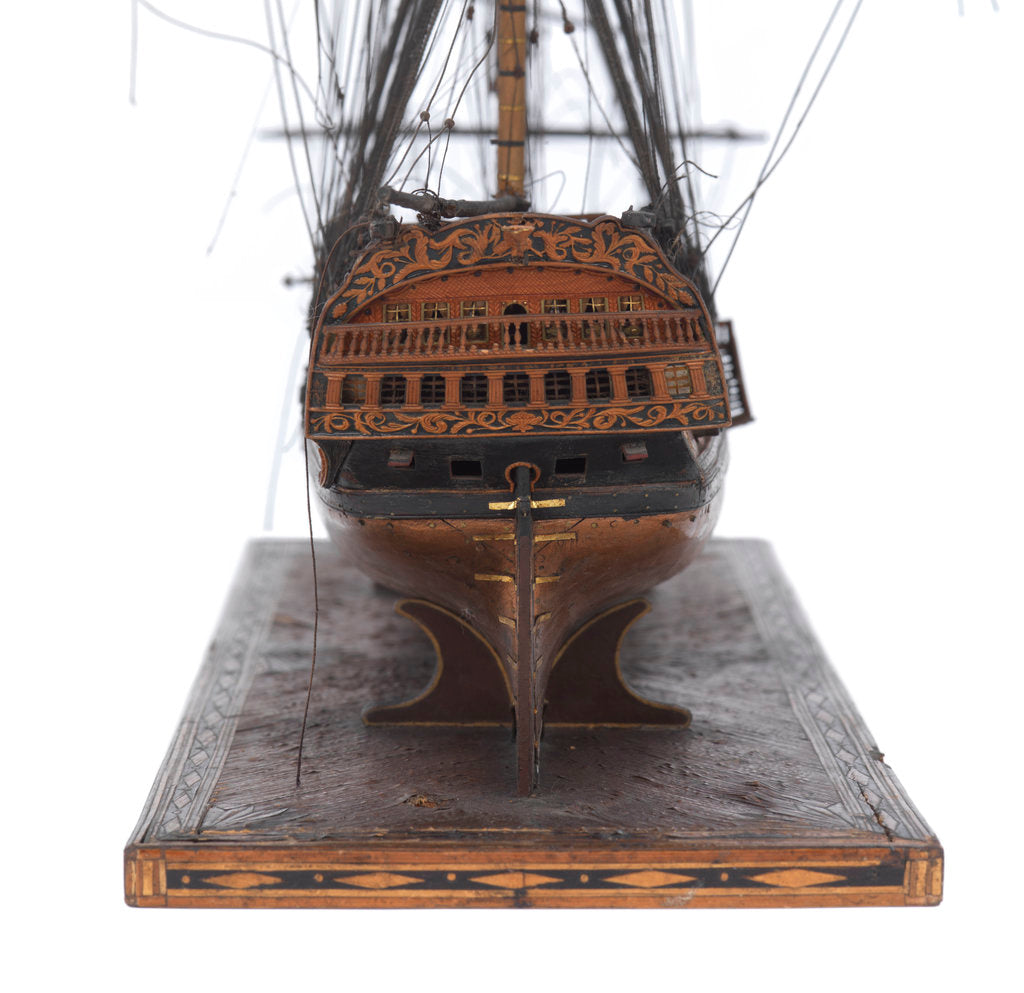 Detail of French warship, 80 guns by unknown