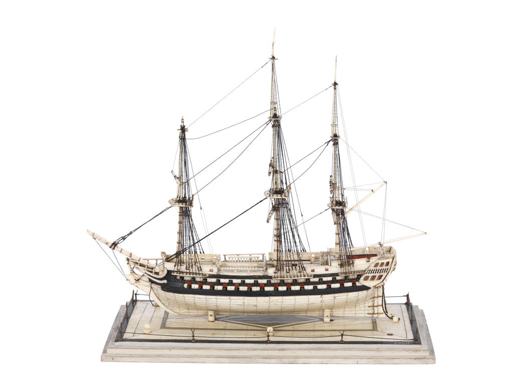 Detail of French warship by unknown