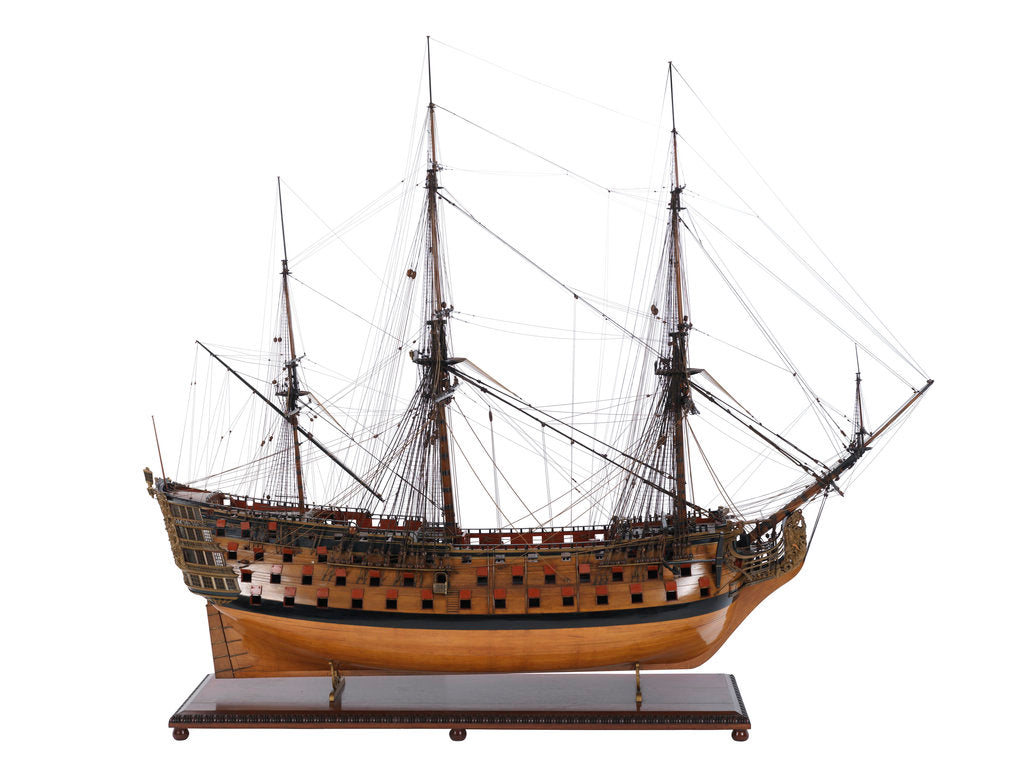 Detail of Model of First rate 100-gun warship 'Victory' (1737) by unknown