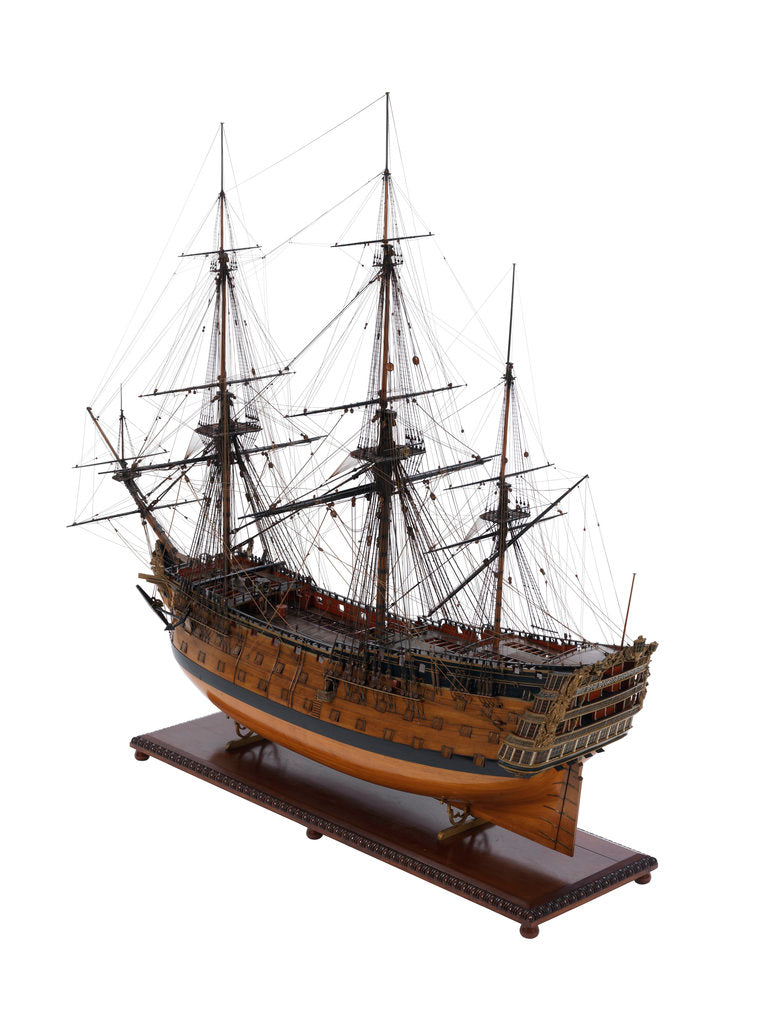 Detail of Model of First rate 100-gun warship 'Victory' (1737) by unknown