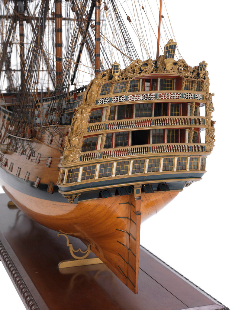 Detail of Model of First rate 100-gun warship 'Victory' (1737) by unknown
