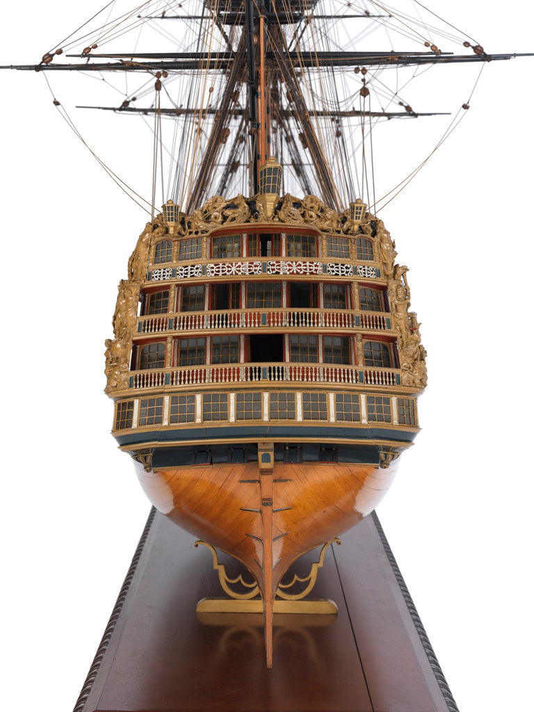 Detail of Model of First rate 100-gun warship 'Victory' (1737) by unknown