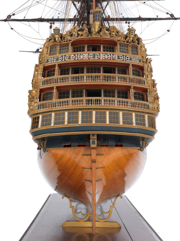 Detail of Model of First rate 100-gun warship 'Victory' (1737) by unknown