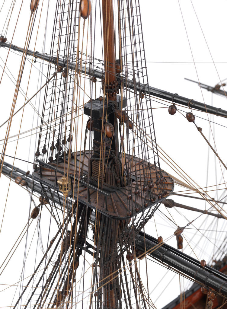 Detail of Model of First rate 100-gun warship 'Victory' (1737) by unknown