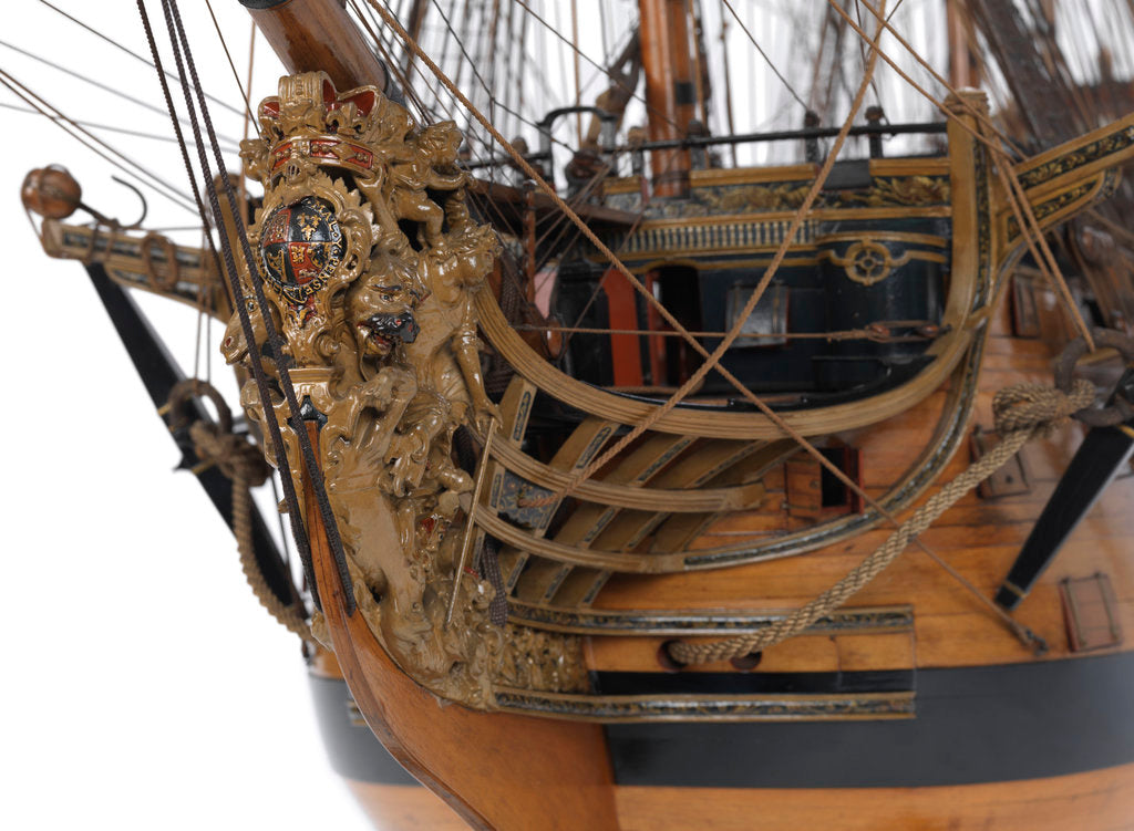Detail of Model of First rate 100-gun warship 'Victory' (1737) by unknown