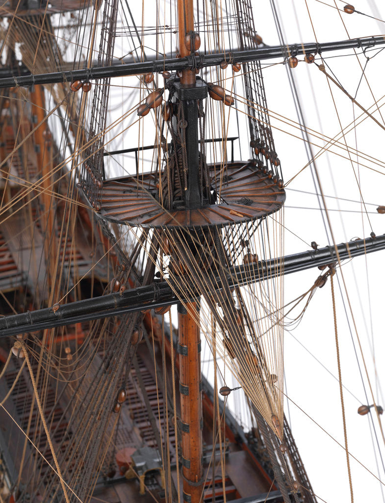 Detail of Model of First rate 100-gun warship 'Victory' (1737) by unknown