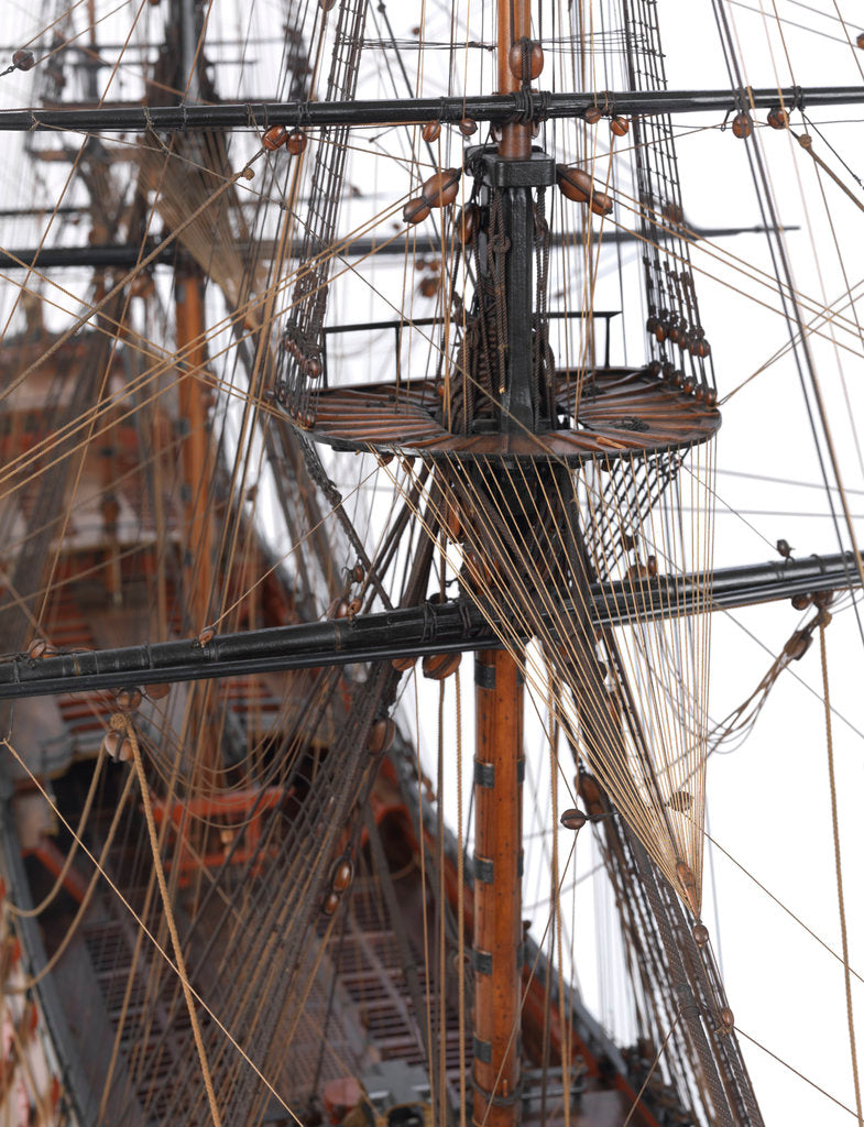 Detail of Model of First rate 100-gun warship 'Victory' (1737) by unknown