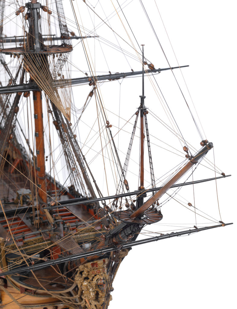 Detail of Model of First rate 100-gun warship 'Victory' (1737) by unknown