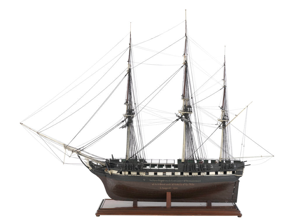 Detail of Warship, frigate 38 gun 'Seahorse' (1794) by unknown