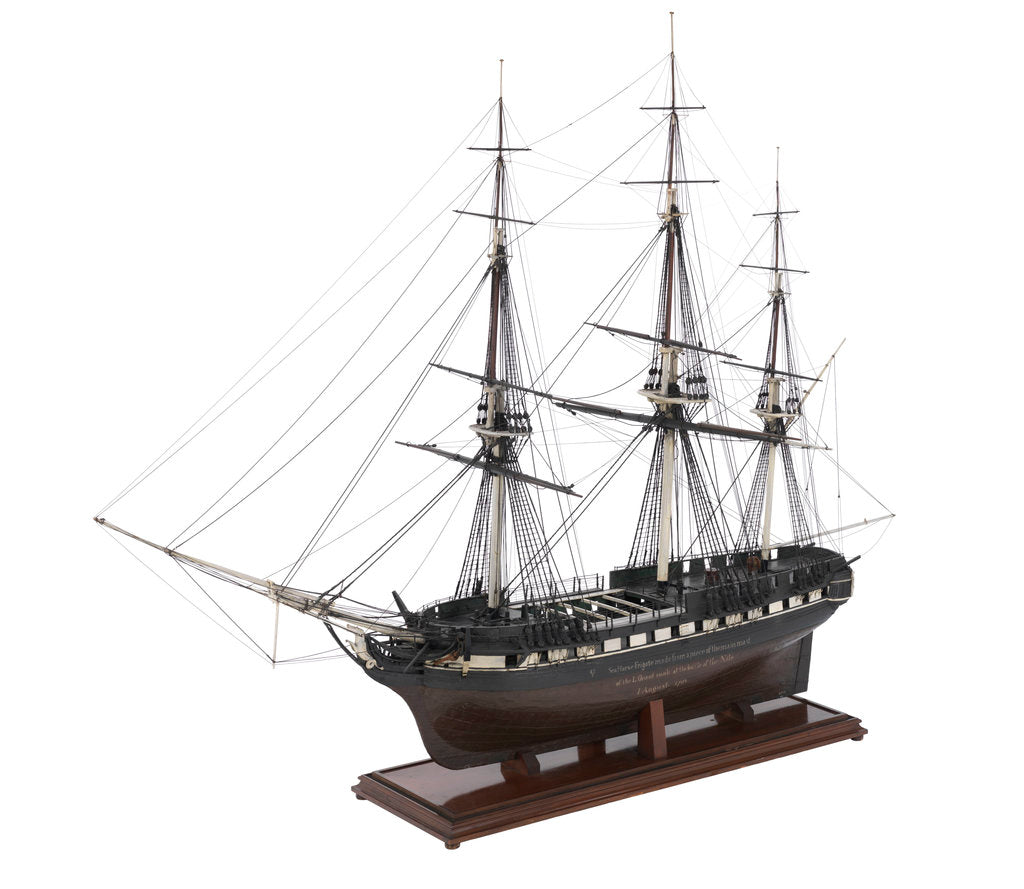 Detail of Warship, frigate 38 gun 'Seahorse' (1794) by unknown