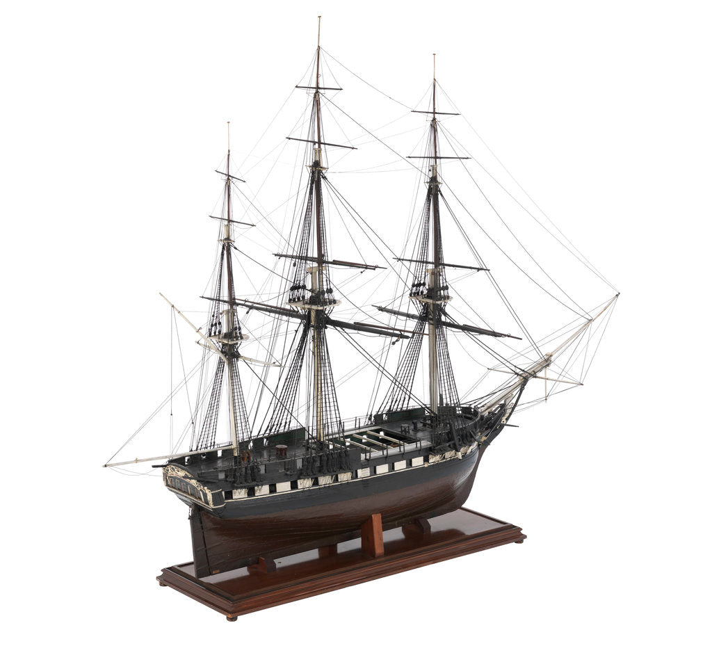 Detail of The warship, frigate 38 gun 'Seahorse' (1794) by unknown