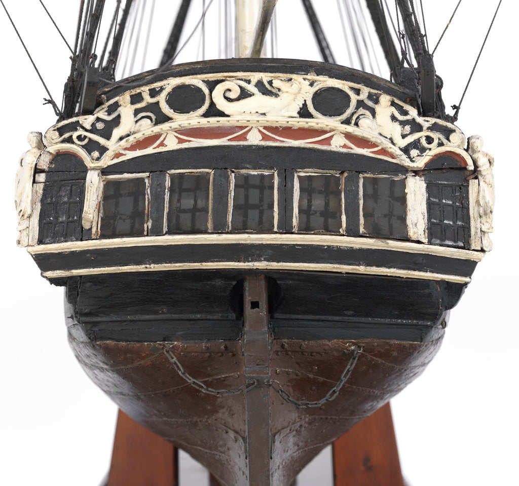 Detail of Warship, frigate 38 gun 'Seahorse' (1794) by unknown