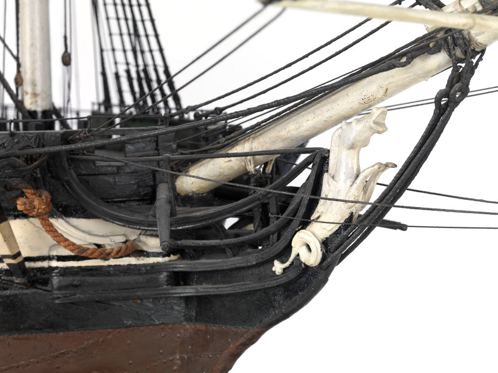 Detail of Warship, frigate 38 gun 'Seahorse' (1794) by unknown