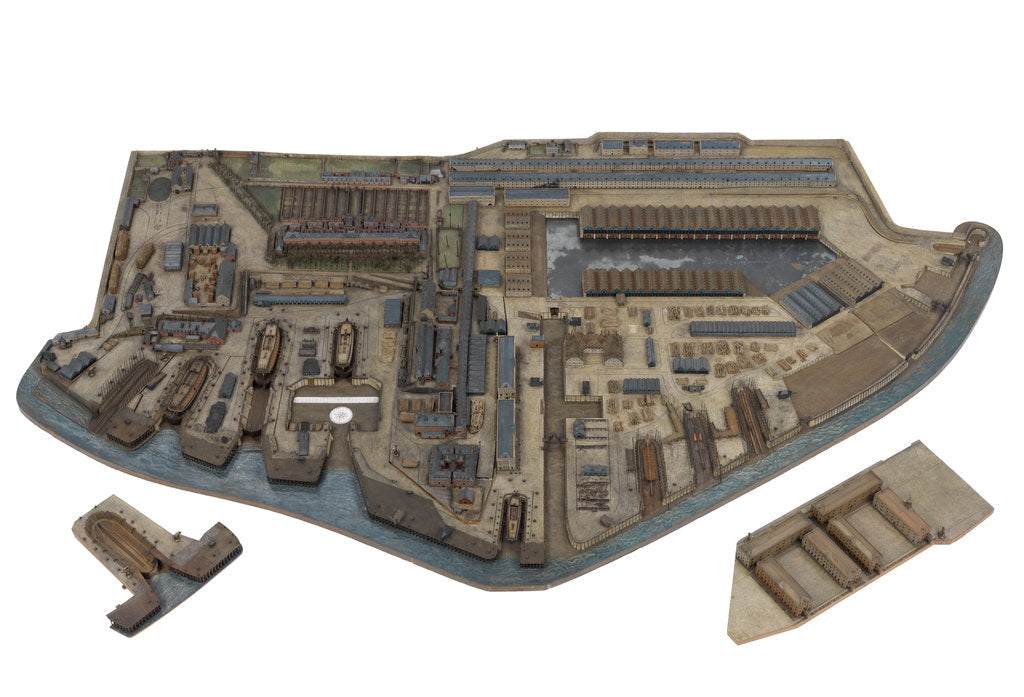 Detail of A togographical model of HM Dockyard Plymouth as it appeared in 1774 by Plymouth Dockyard Personnel