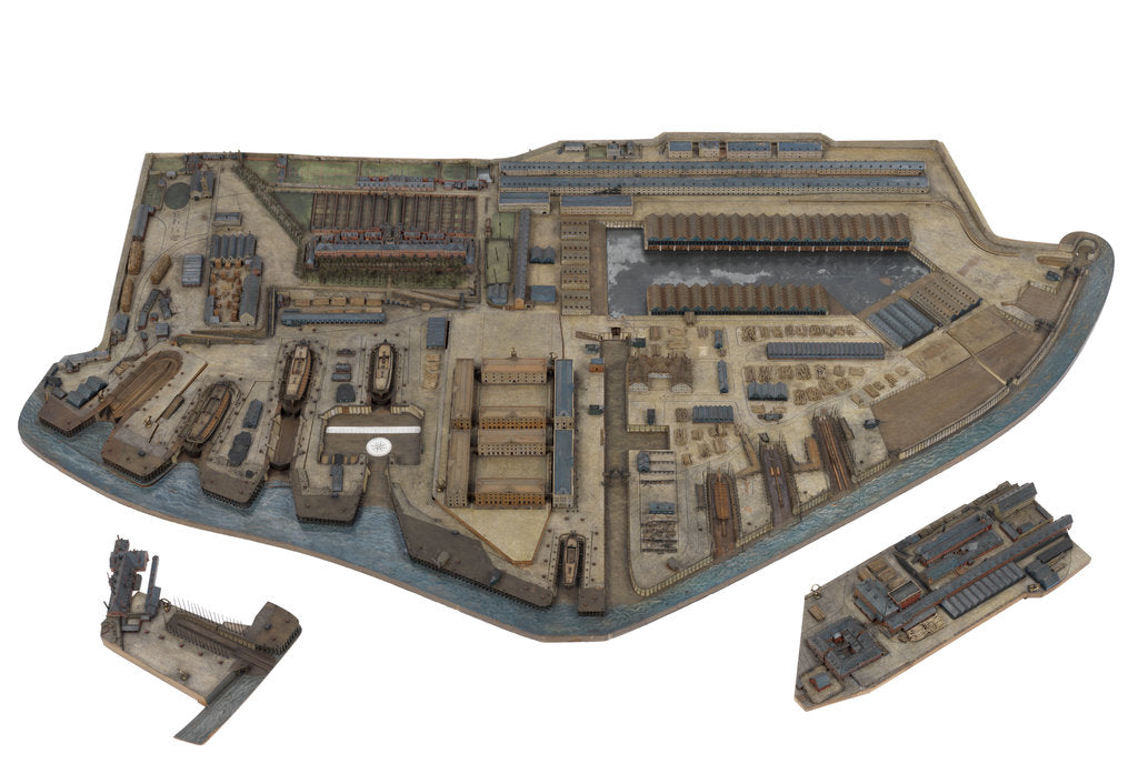 Detail of A topographical model of HM Dockyard Plymouth as it appeared in 1774 by Plymouth Dockyard Personnel