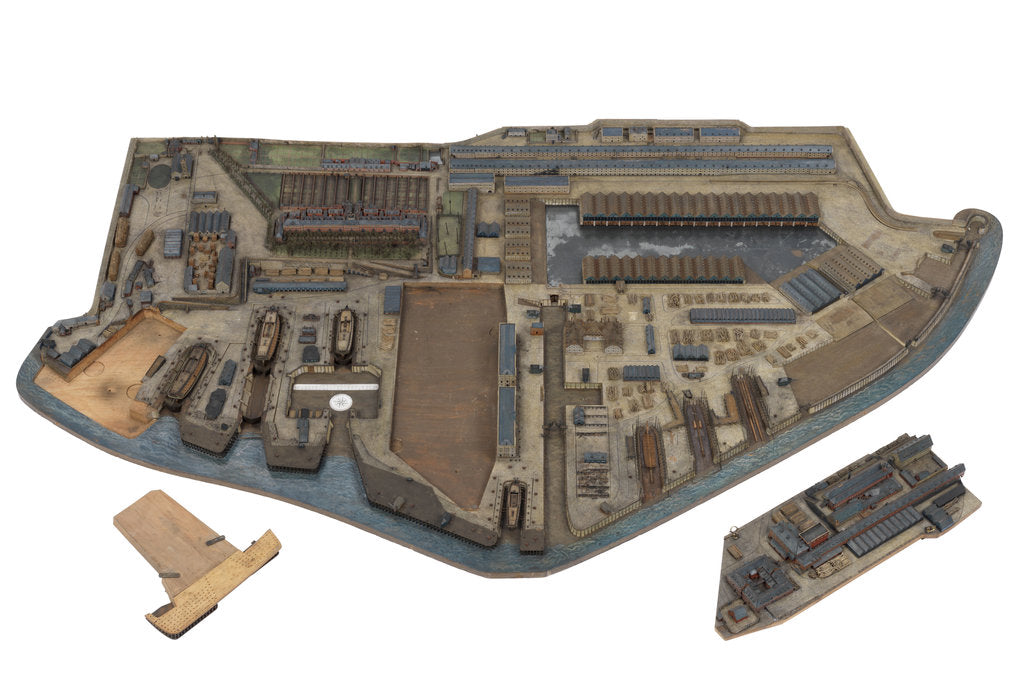Detail of A topographical model of HM Dockyard Plymouth as it appeared in 1774 by Plymouth Dockyard Personnel