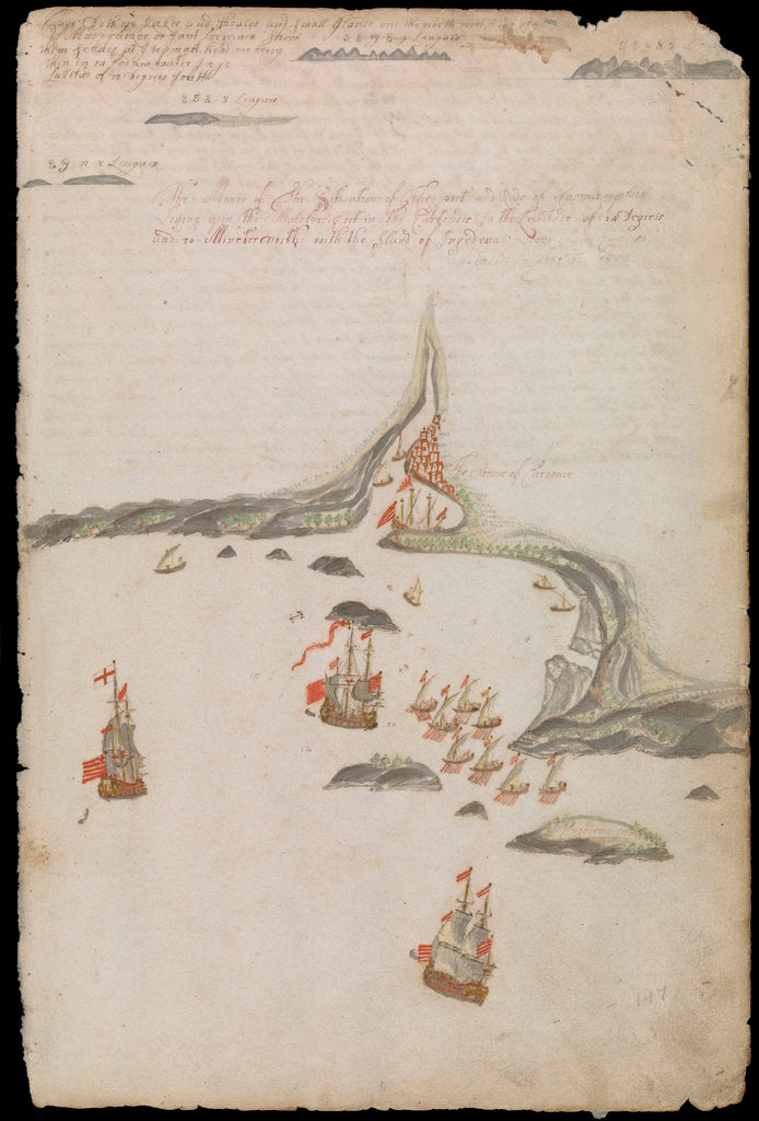 Detail of Plate from Edward Barlow's journal of his life at sea in king's ships, East & West Indiamen & other merchantmen from 1659 to 1703. by Edward Barlow