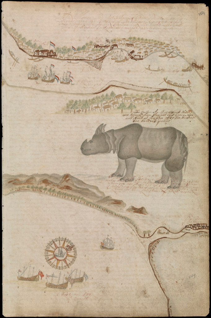 Detail of Plate from Edward Barlow's journal of his life at sea in king's ships, East & West Indiamen & other merchantmen from 1659 to 1703. by Edward Barlow