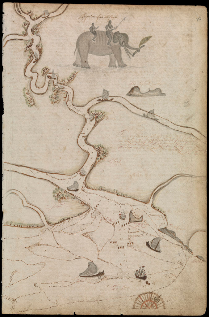 Detail of Plate from Edward Barlow's journal of his life at sea in king's ships, East & West Indiamen & other merchantmen from 1659 to 1703. by Edward Barlow