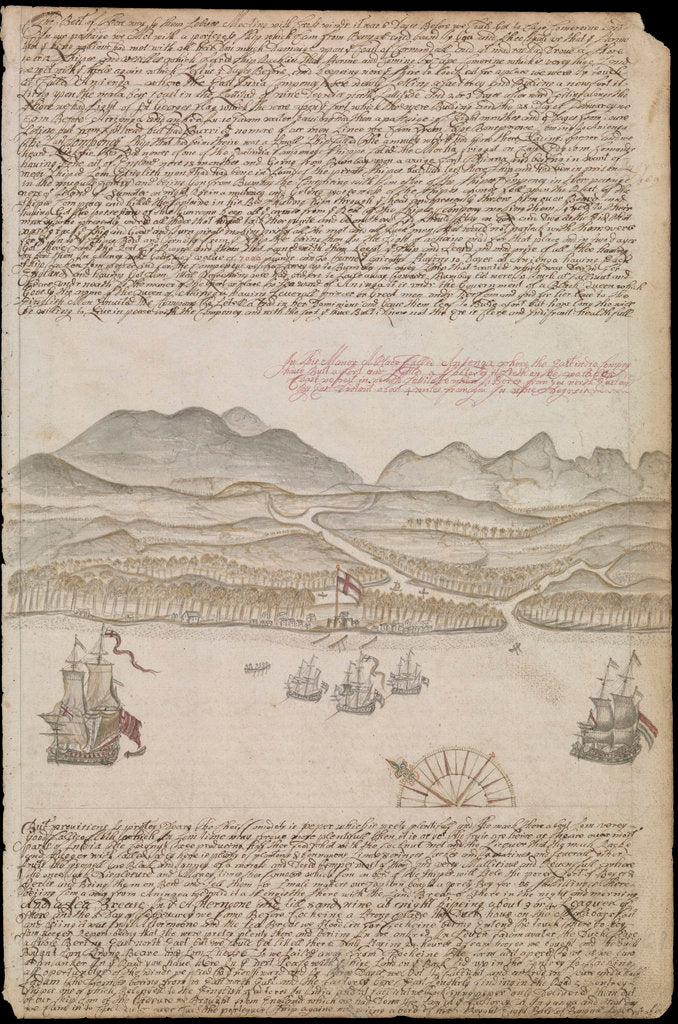 Detail of Plate from Edward Barlow's journal of his life at sea in king's ships, East & West Indiamen & other merchantmen from 1659 to 1703. by Edward Barlow
