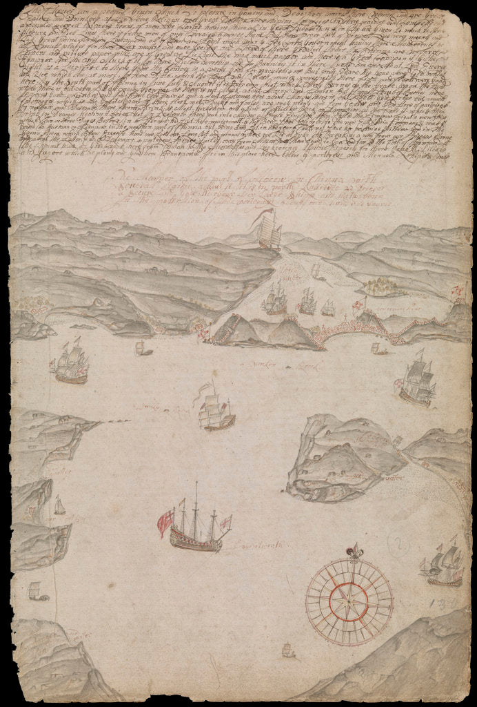 Detail of Plate from Edward Barlow's journal of his life at sea in king's ships, East & West Indiamen & other merchantmen from 1659 to 1703. by Edward Barlow