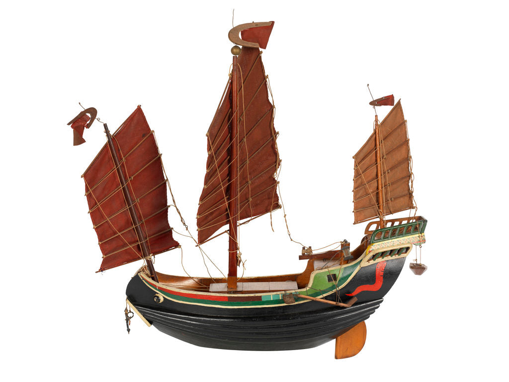 Detail of Cargo vessel; Junk; Foochow Pole by unknown
