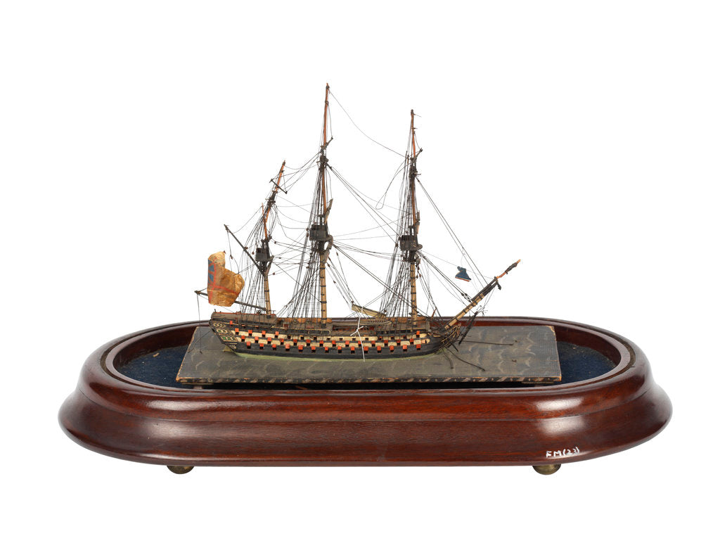 Detail of Warship; 1st rate; 100 guns by unknown