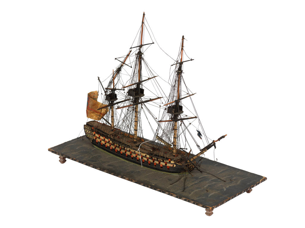 Detail of Warship; 1st rate; 100 guns by unknown