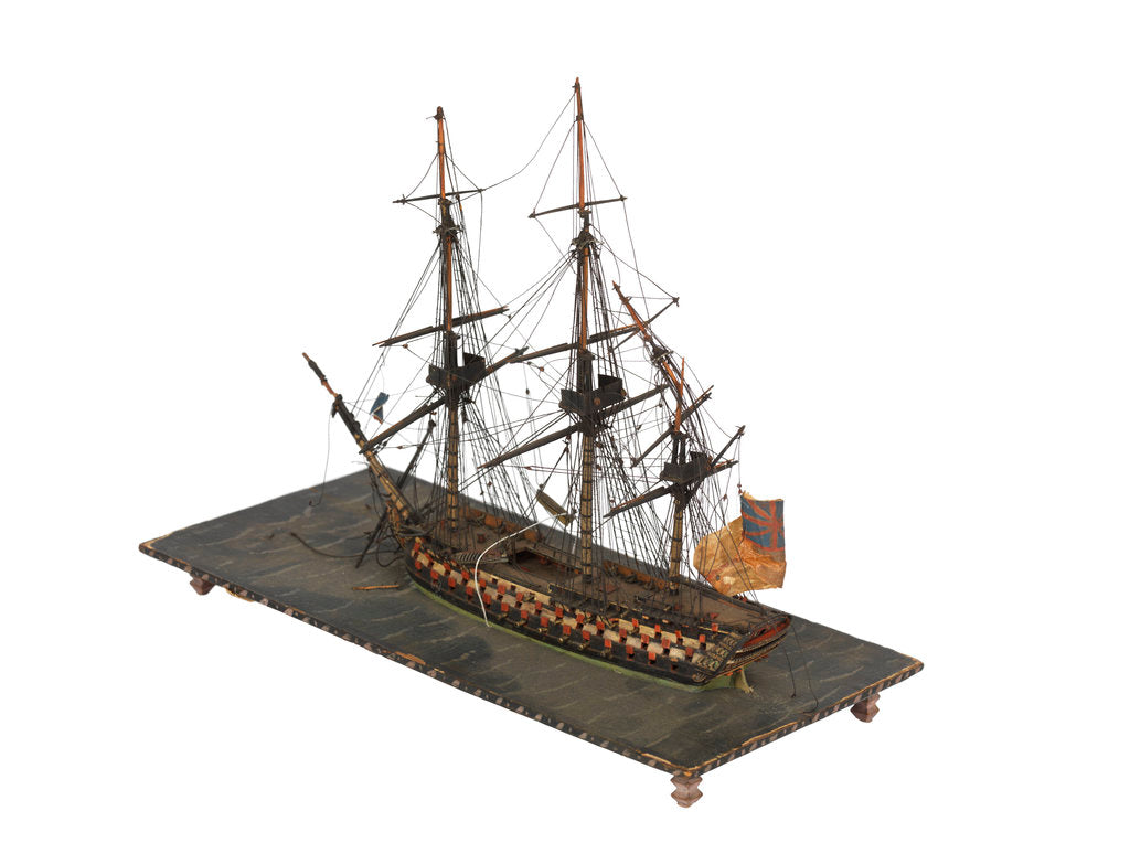 Detail of Warship; 1st rate; 100 guns by unknown