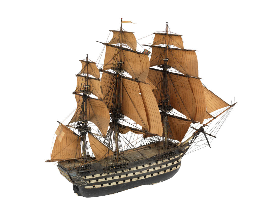 Detail of 'Prince'; warship; 98 guns; 2nd rate by William Haines