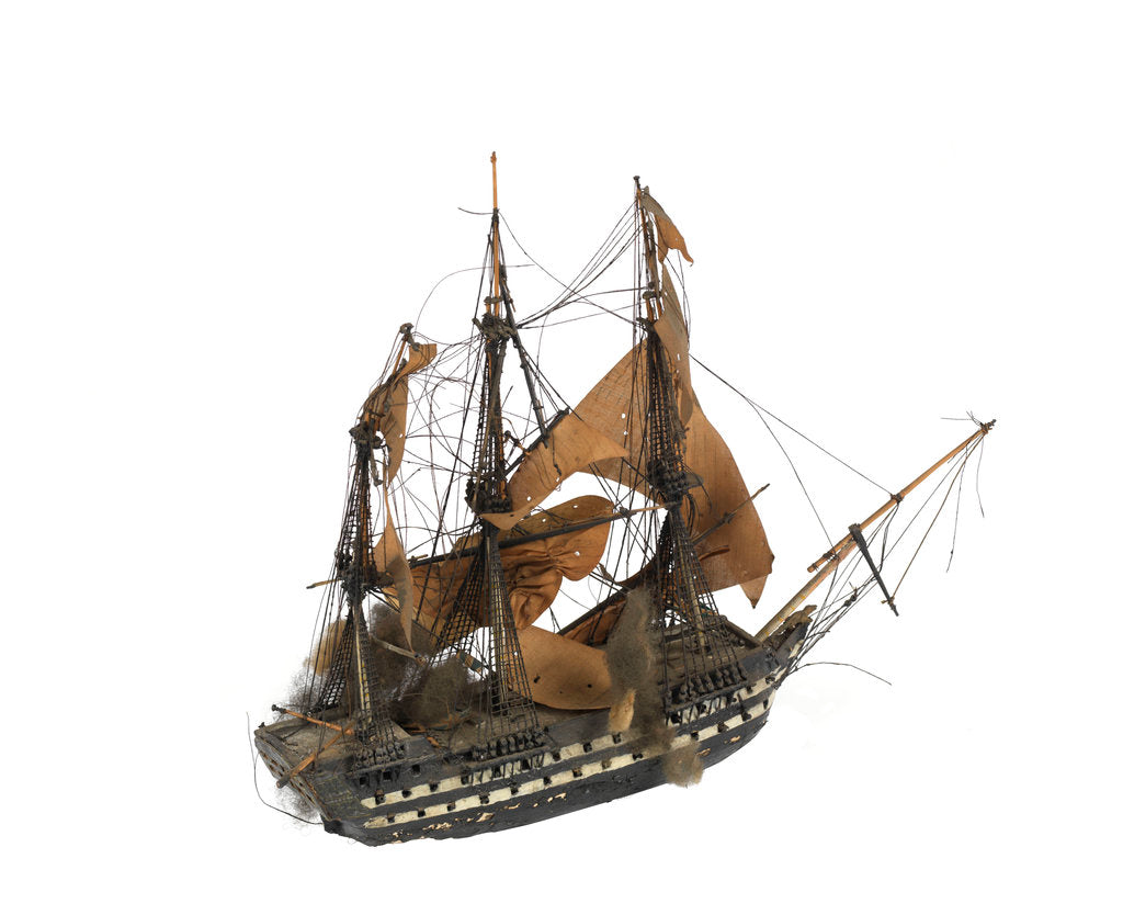 Detail of 'Leviathan'; warship; 74 guns; 3rd rate by William Haines