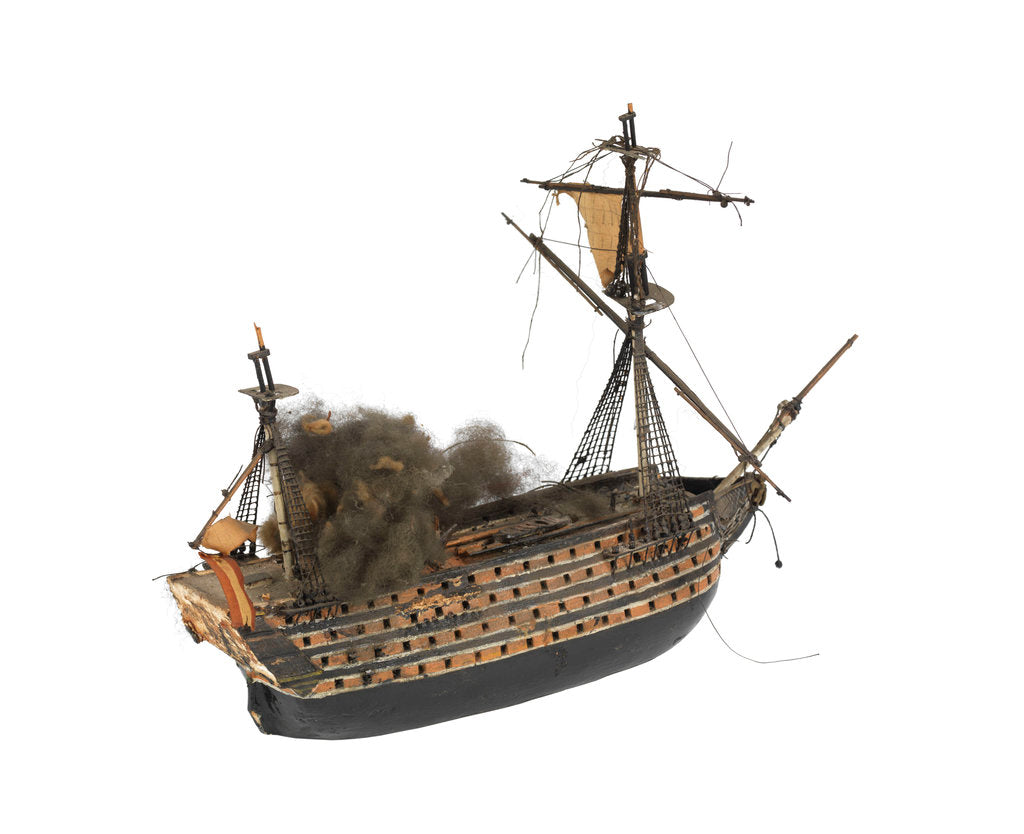 Detail of 'Santissima Trinidad'; warship; 140 guns by William Haines