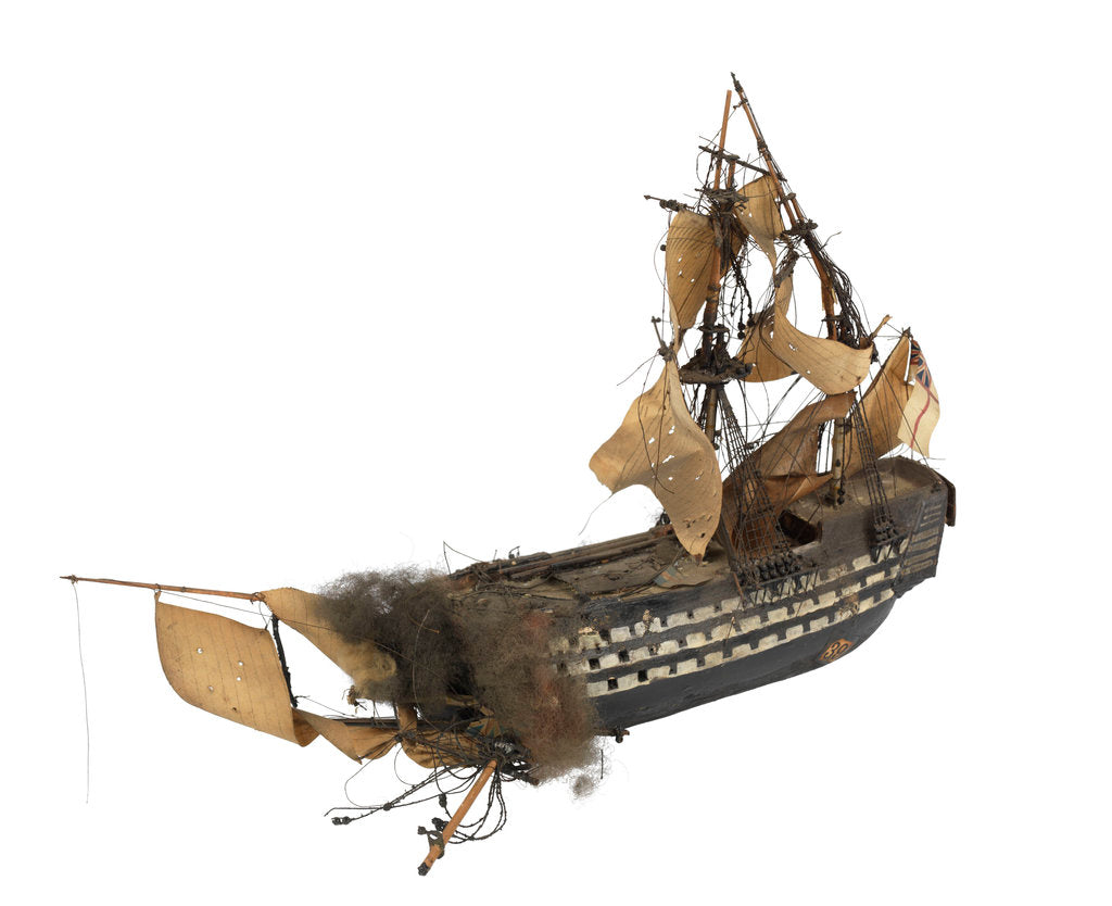 Detail of 'Temeraire'; warship; 98 guns by William Haines