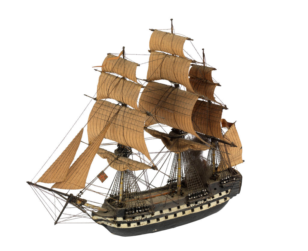 Detail of Warship; 74 guns; 3rd rate by William Haines