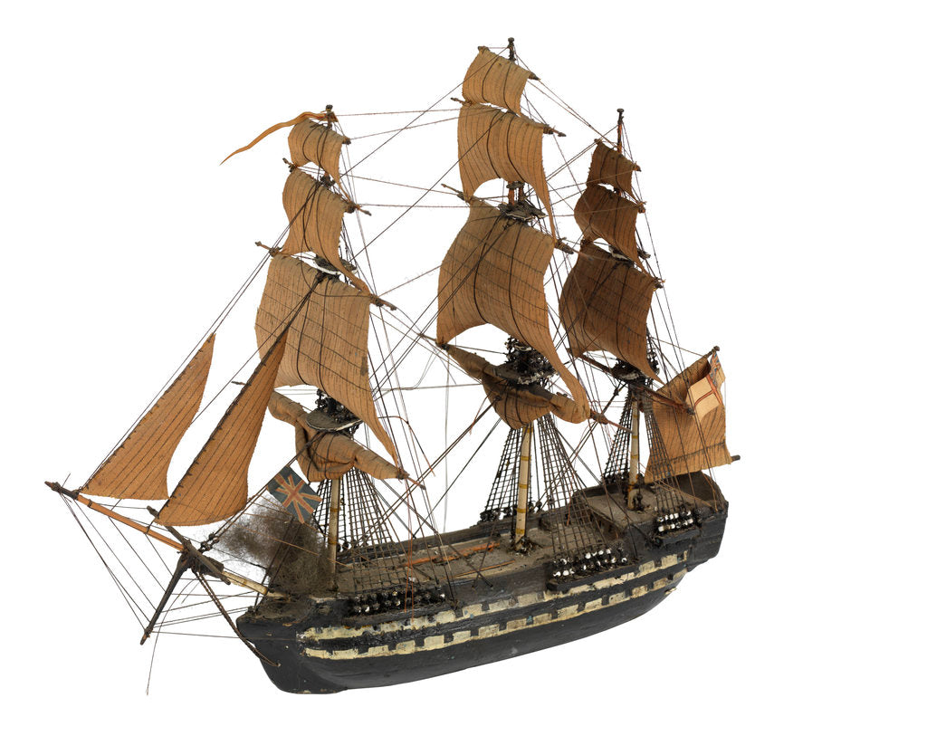 Detail of Warship; 74 guns; 3rd rate by William Haines