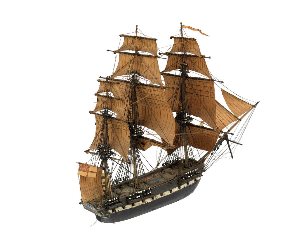 Detail of 'Euryalus'; warship; 36 guns; frigate by William Haines