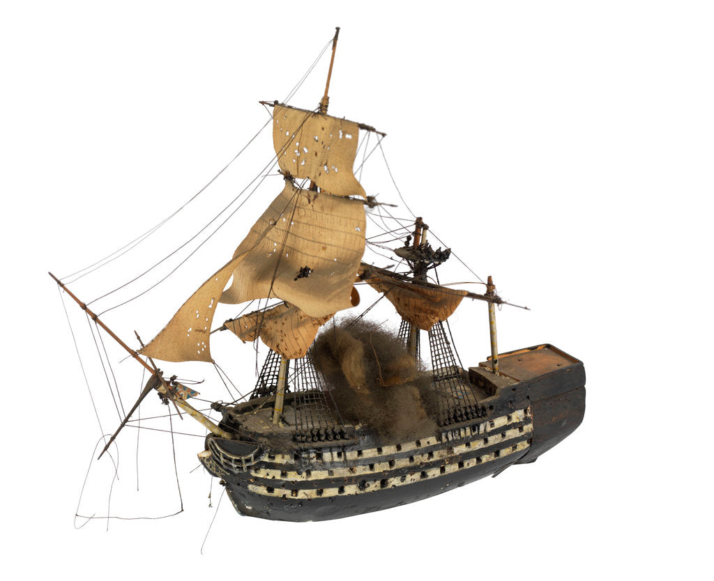 Detail of 'Royal Sovereign'; warship; 100 guns; 1st rate by William Haines